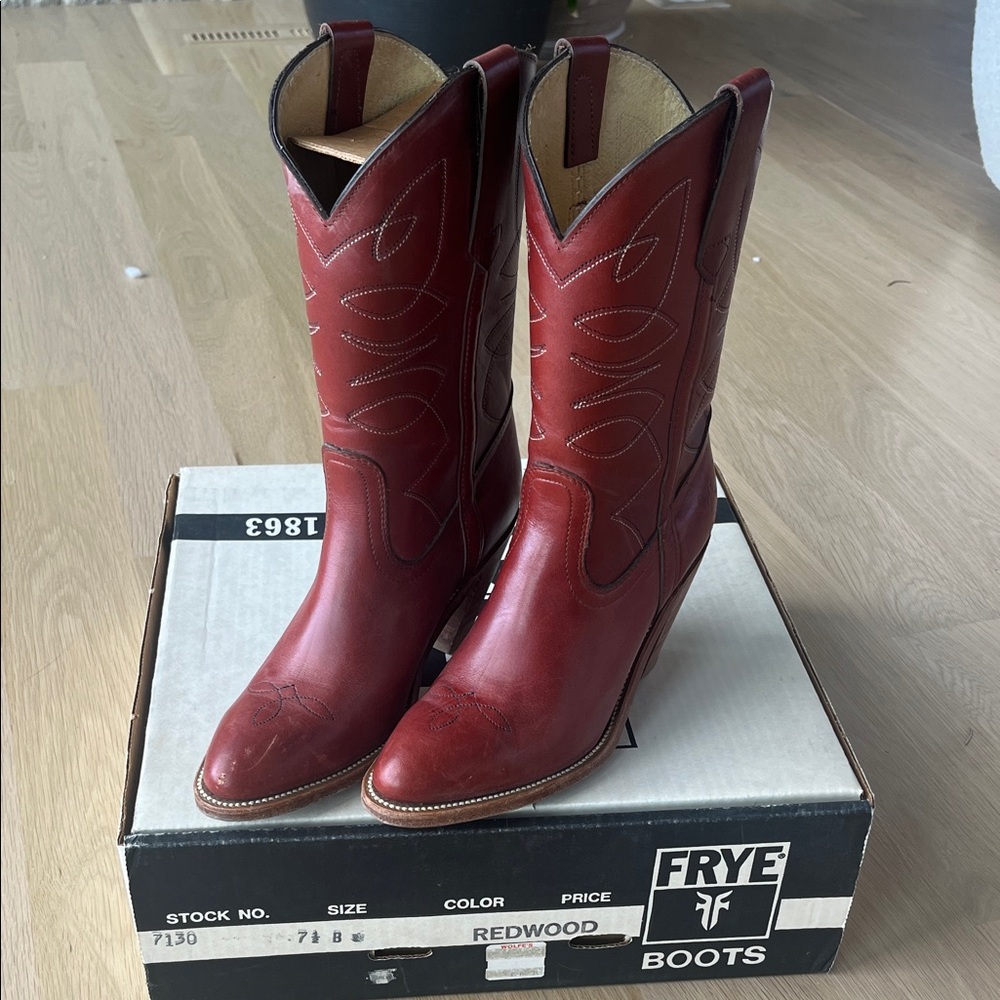 Frye Vintage 1970s or 1980s Redwood Leather Boots - Picture 6 of 6
